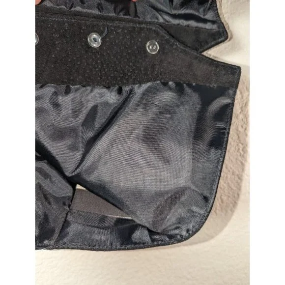 Vintage 90's The Original Arizona Jean Company Black Suede Large Boho Vest - Picture 5 of 10